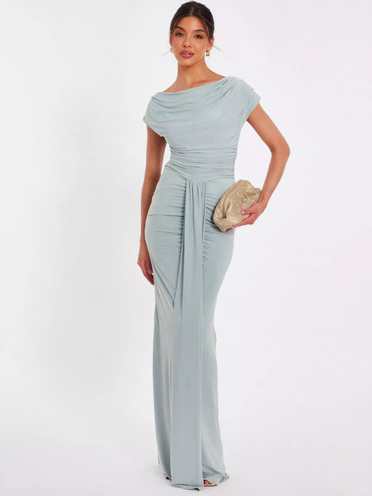 gordon-Sage Drape Front Maxi Dress