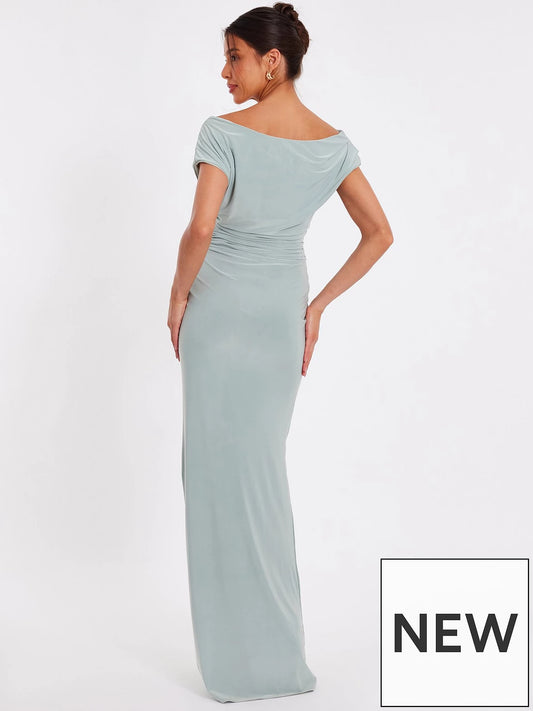gordon-Sage Drape Front Maxi Dress